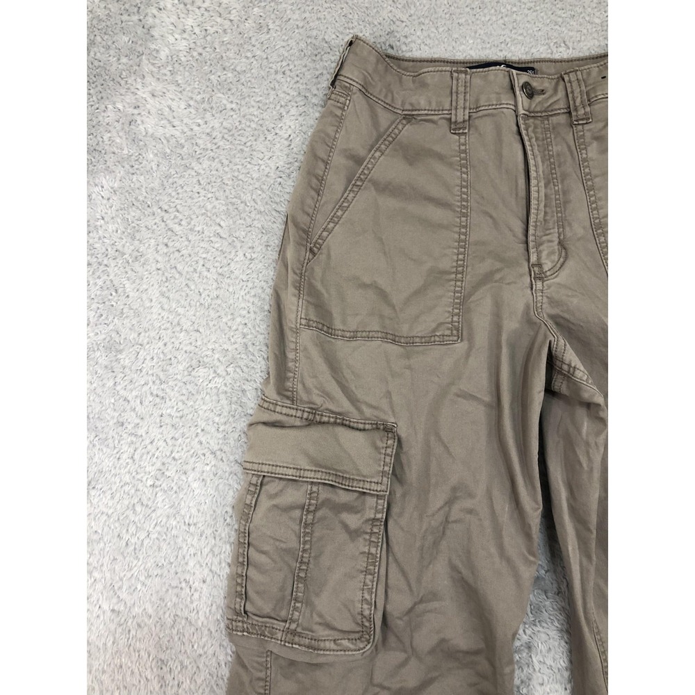 Hollister Cargo Pants Women's Size 2S (26x28) Ultra High Rise Baggy Beige - Picture 3 of 16